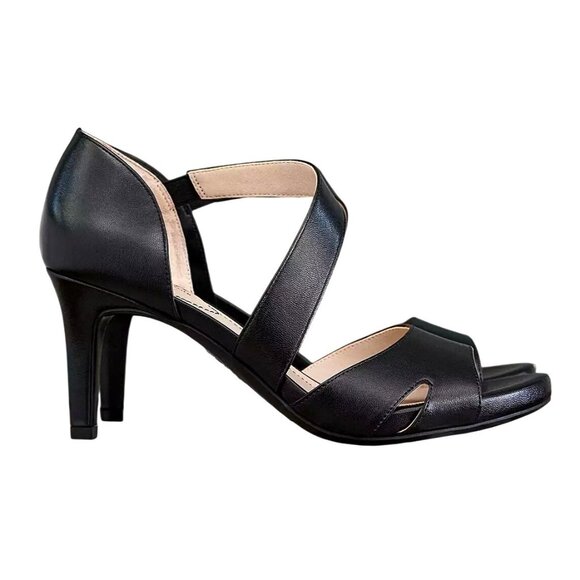 Lifestride Womens Soft System Black Strappy Heel Pointed Toe Pumps Size 6 NWOT - Picture 2 of 4